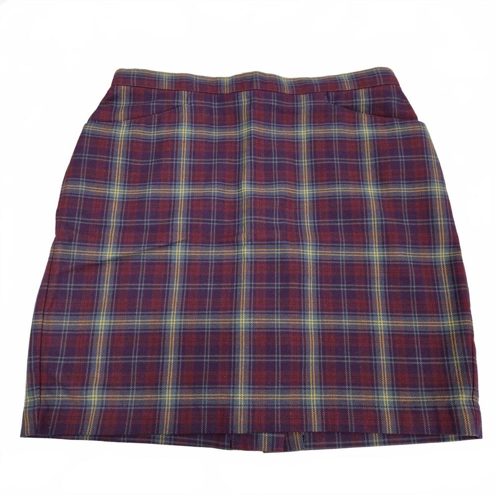 Vintage Gap Skirt Womens 14 Plaid Tartan Mini Straight Preppy Classic Cotton